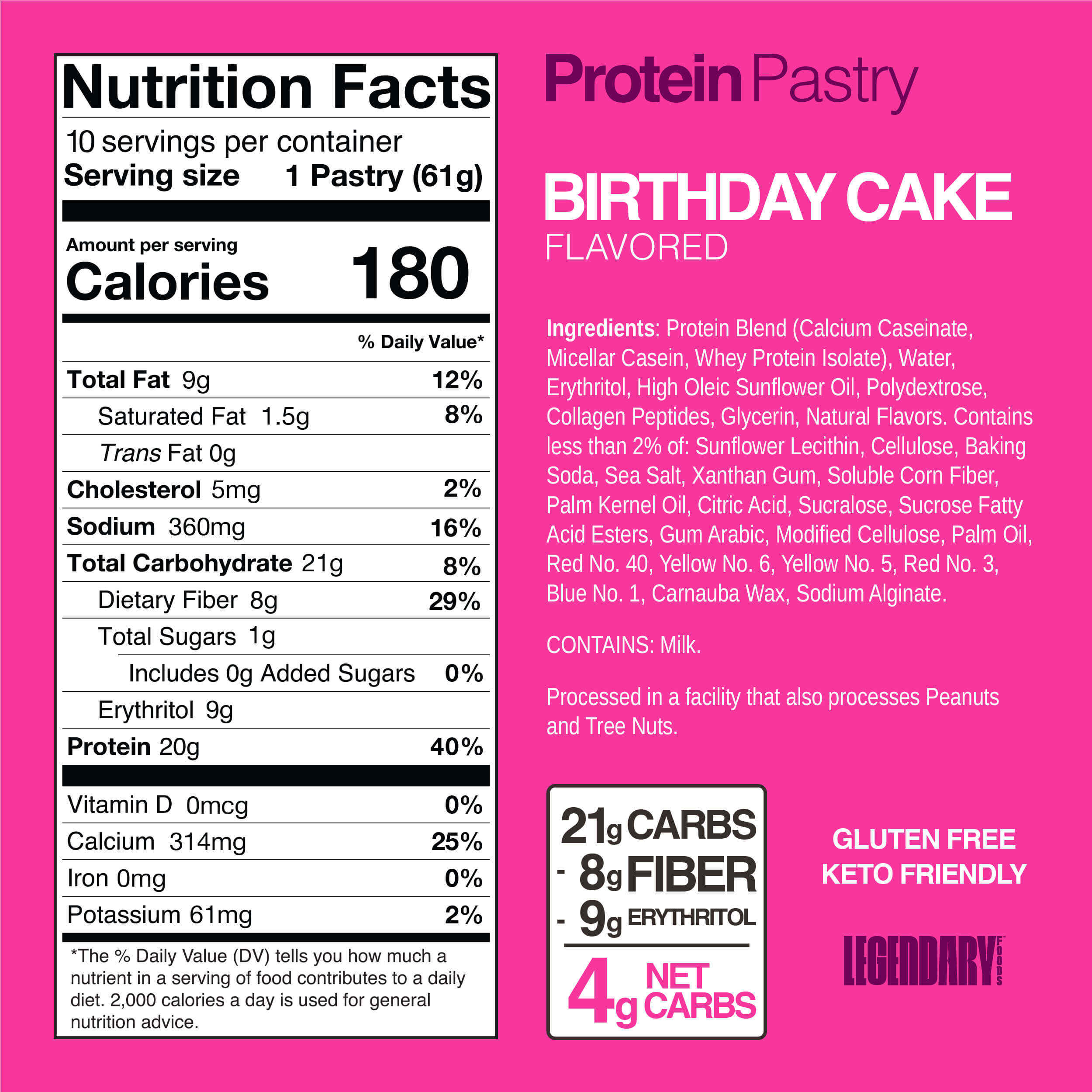 Birthday Cake nutrition facts