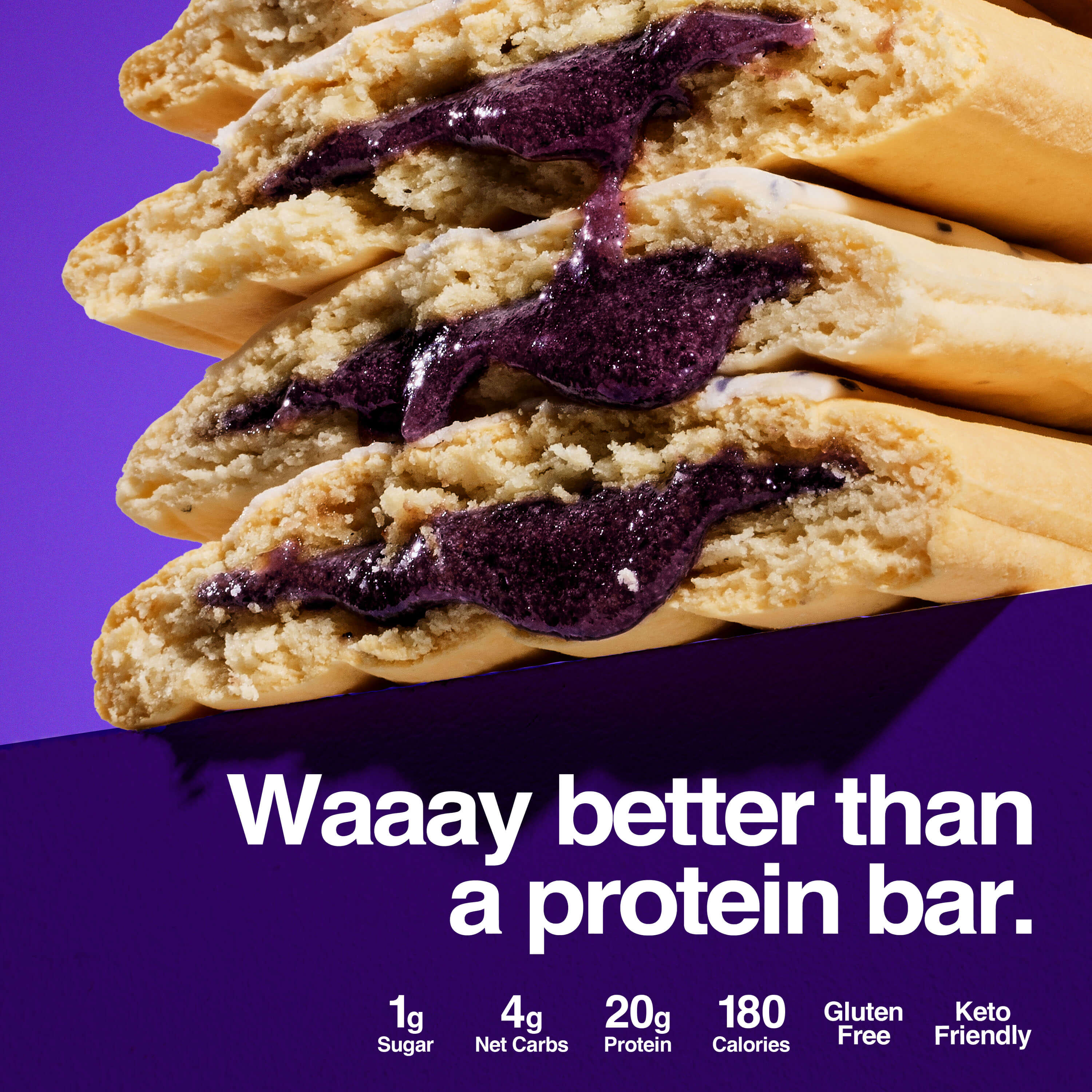 Blueberry pastry close-up