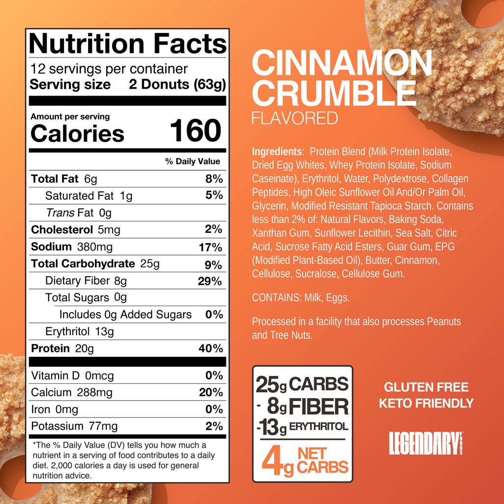 Cinnamon Crumble Donuts nutrition facts