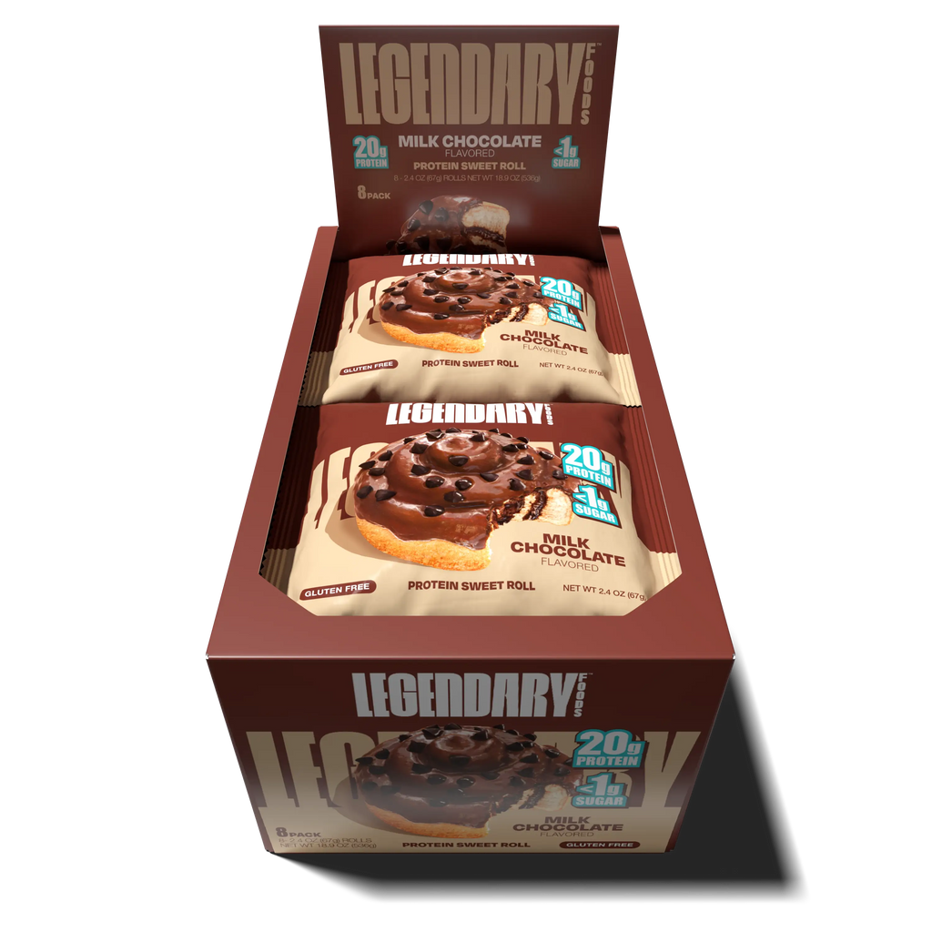 Open box of Milk Chocolate Protein Sweet Rolls