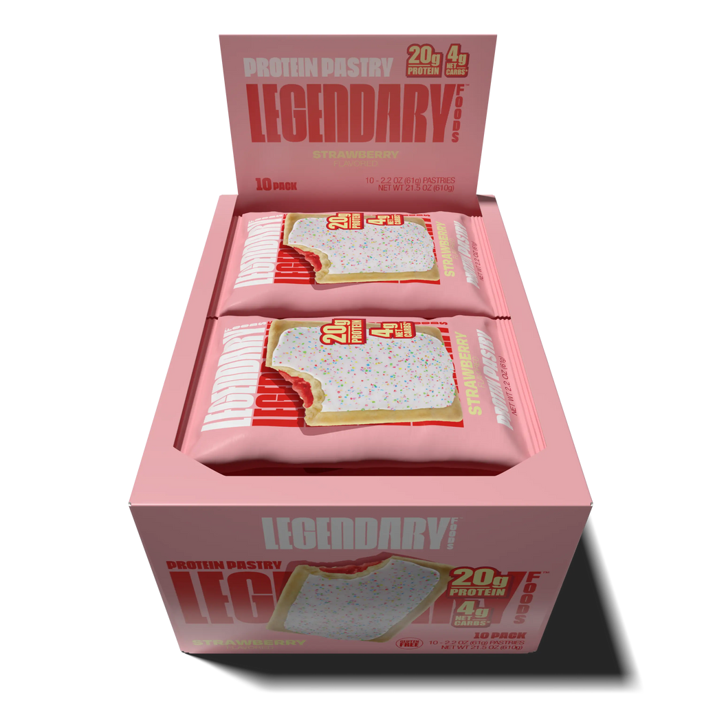 Open box of Strawberry Protein Pastries