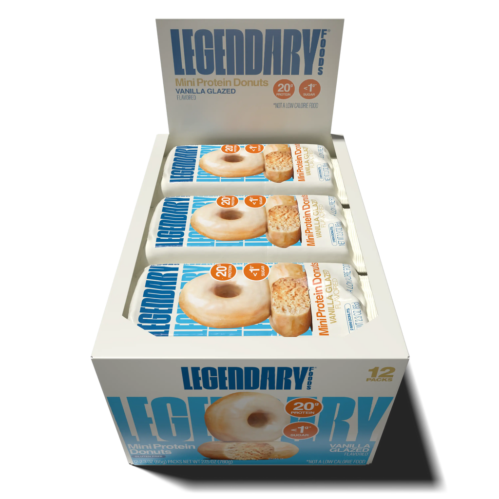 Open box of Vanilla Glazed Protein Donuts