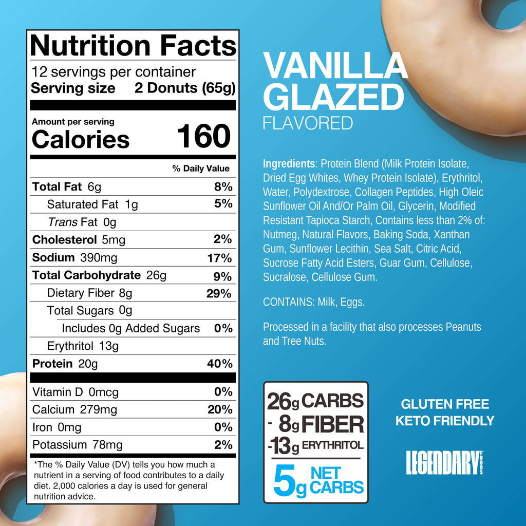 Vanilla Glazed Donuts nutrition facts