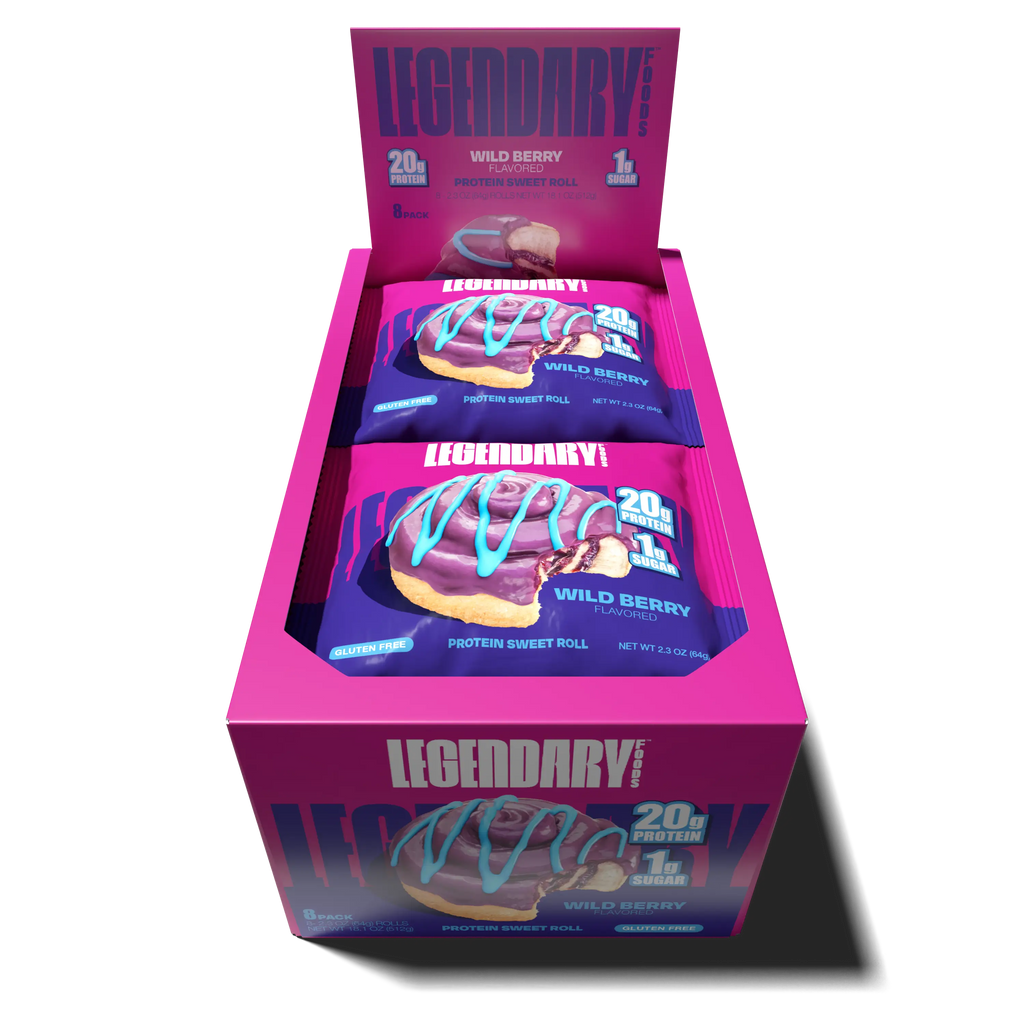 Open box of Wild Berry Protein Sweet Rolls